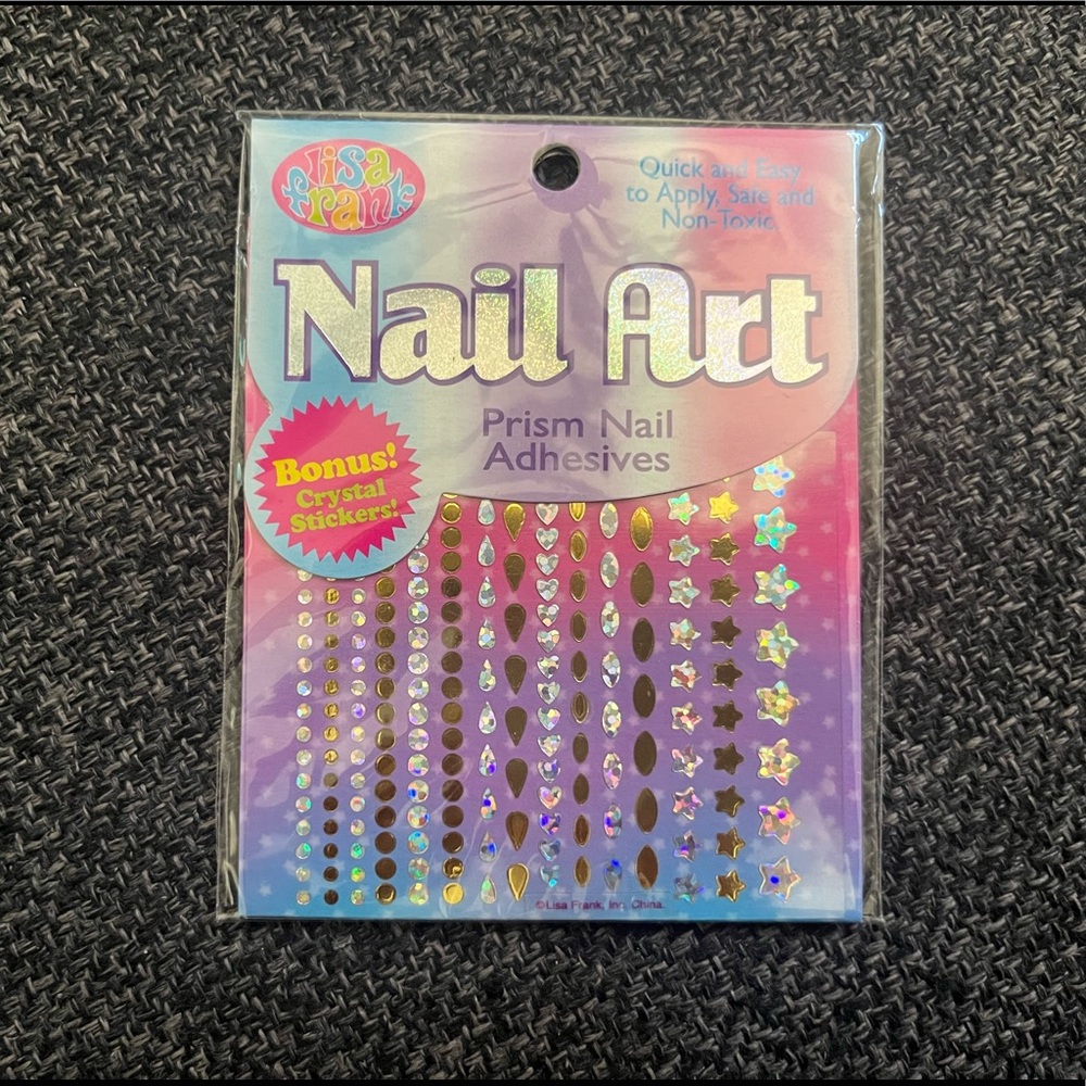 •90s Lisa Frank Prism Art Nail Pack NOS•